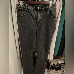 Abercrombie high rise black flare jeans